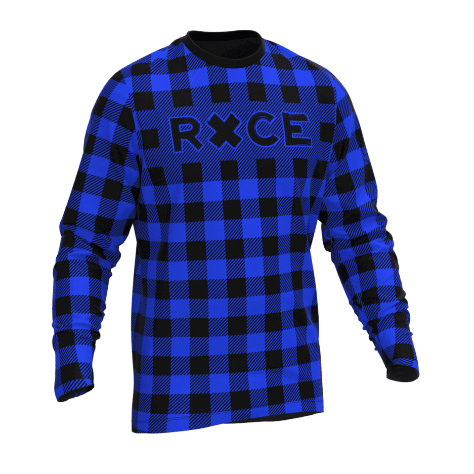 Checkered blue